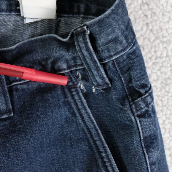 Vintage Gap Jeans Womens 36 Blue Utility Dark Wash Baggy Y2K Denim Heavyweight - Picture 11 of 14